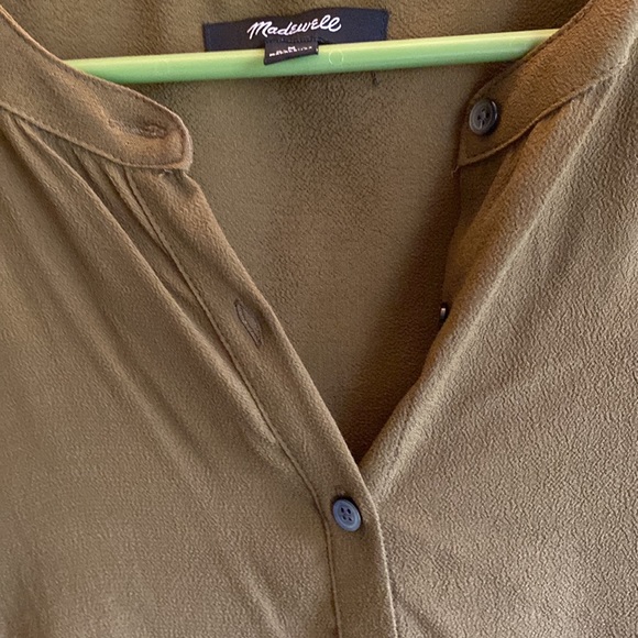 Army green light weight button down - Picture 3 of 4